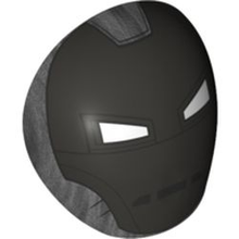Part 21560pb12 - Large Figure Armor, Round, Smooth with Silver Iron Man Helmet Pattern - De BrickPlaats