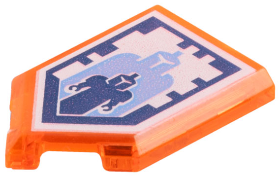 Part 22385pb039 - Tile, Modified 2 x 3 Pentagonal with Nexo Power Shield Pattern - Giant Growth - De BrickPlaats