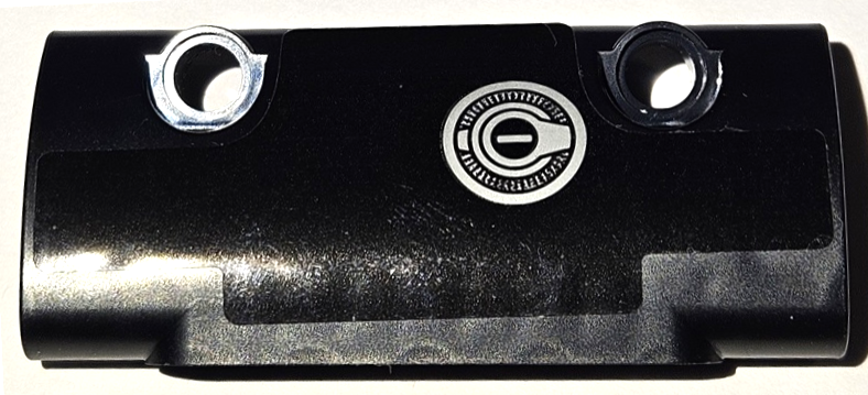 Part 24119pb028 - Technic, Panel Curved 7 x 3 with 2 Pin Holes through Panel Surface with Silver Fuel Filler Cap Pattern (Sticker) - Set 42111 - De BrickPlaats
