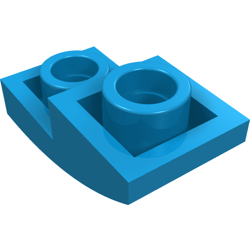Part 24201 - Slope, Curved 2 x 1 x 2/3 Inverted - De BrickPlaats