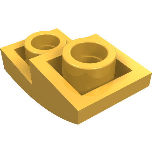 Part 24201 - Slope, Curved 2 x 1 x 2/3 Inverted - De BrickPlaats