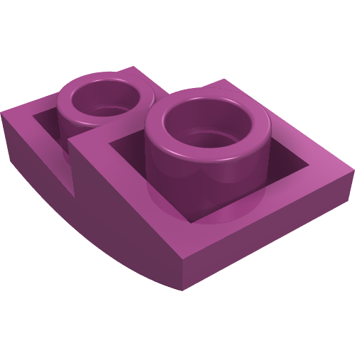 Part 24201 - Slope, Curved 2 x 1 x 2/3 Inverted - De BrickPlaats