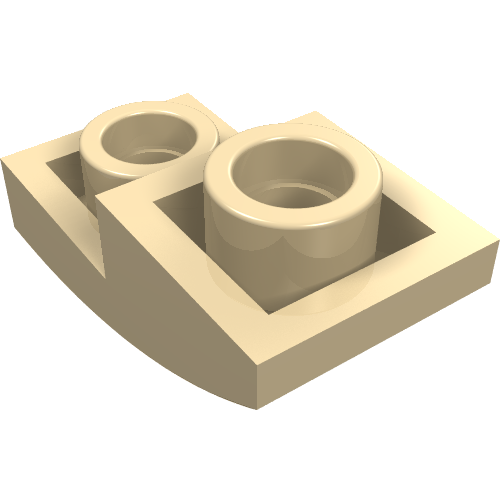 Part 24201 - Slope, Curved 2 x 1 x 2/3 Inverted - De BrickPlaats