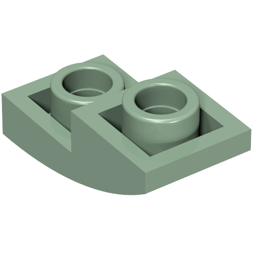 Part 24201 - Slope, Curved 2 x 1 x 2/3 Inverted - De BrickPlaats