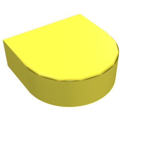 Part 24246 - Tile, Round 1 x 1 Half Circle Extended - De BrickPlaats