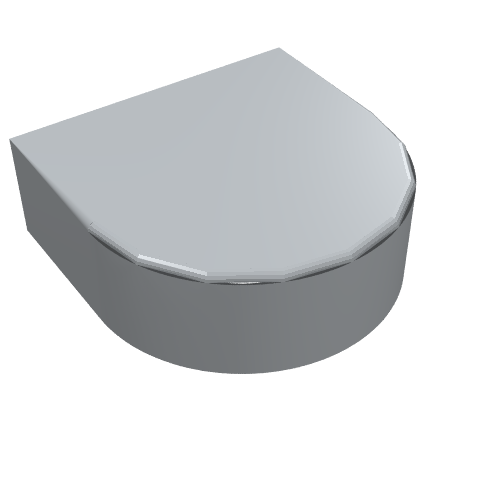 Part 24246 - Tile, Round 1 x 1 Half Circle Extended - De BrickPlaats