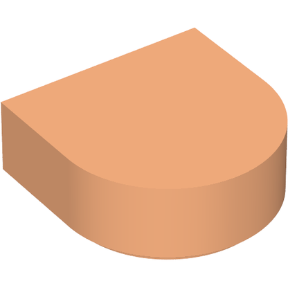 Part 24246 - Tile, Round 1 x 1 Half Circle Extended - De BrickPlaats