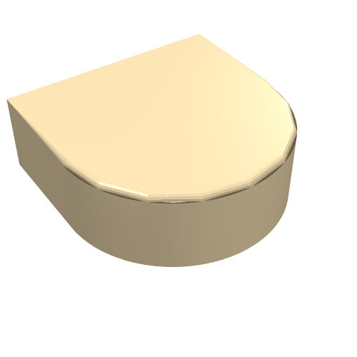 Part 24246 - Tile, Round 1 x 1 Half Circle Extended - De BrickPlaats
