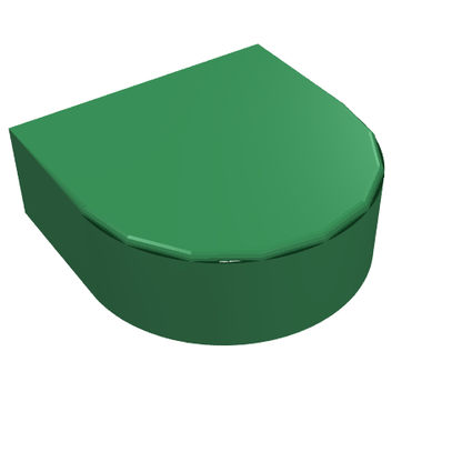 Part 24246 - Tile, Round 1 x 1 Half Circle Extended - De BrickPlaats