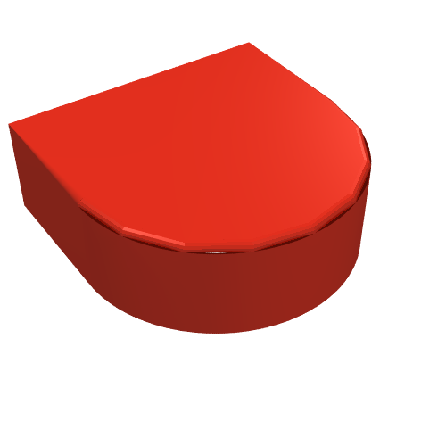 Part 24246 - Tile, Round 1 x 1 Half Circle Extended - De BrickPlaats