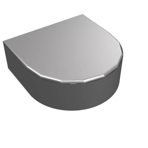 Part 24246 - Tile, Round 1 x 1 Half Circle Extended - De BrickPlaats