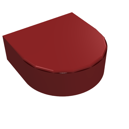Part 24246 - Tile, Round 1 x 1 Half Circle Extended - De BrickPlaats