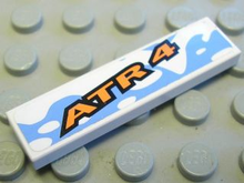 Part 2431pb0102 - Tile 1 x 4 with 'ATR 4' Pattern (Sticker) - Set 8657 - De BrickPlaats