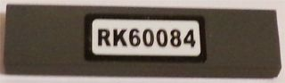 Part 2431pb0372 - Tile 1 x 4 with 'RK60084' Pattern (Sticker) - Set 60084 - De BrickPlaats