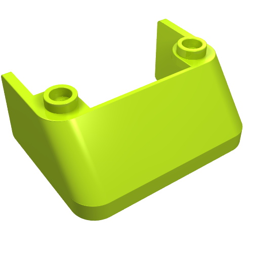 Part 2437 - Windscreen 3 x 4 x 1 1/3 with 2 Studs on Top - De BrickPlaats