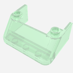 Part 2437 - Windscreen 3 x 4 x 1 1/3 with 2 Studs on Top - De BrickPlaats