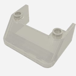 Part 2437 - Windscreen 3 x 4 x 1 1/3 with 2 Studs on Top - De BrickPlaats