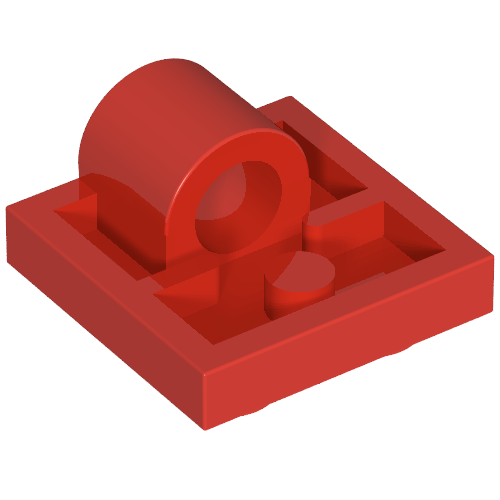 Part 2444 - Plate, Modified 2 x 2 with Pin Hole - De BrickPlaats