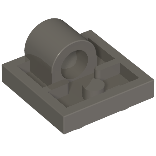 Part 2444 - Plate, Modified 2 x 2 with Pin Hole - De BrickPlaats