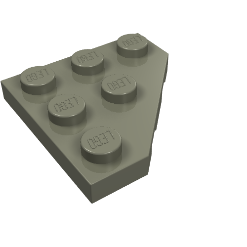 Part 2450 - Wedge, Plate 3 x 3 Cut Corner - De BrickPlaats