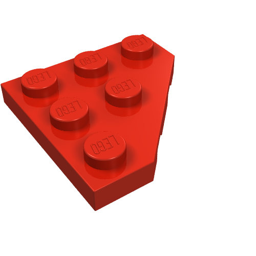 Part 2450 - Wedge, Plate 3 x 3 Cut Corner - De BrickPlaats