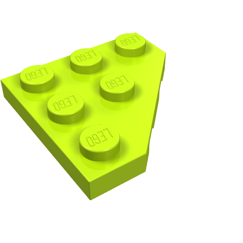 Part 2450 - Wedge, Plate 3 x 3 Cut Corner - De BrickPlaats