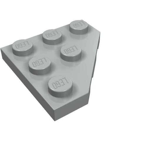 Part 2450 - Wedge, Plate 3 x 3 Cut Corner - De BrickPlaats