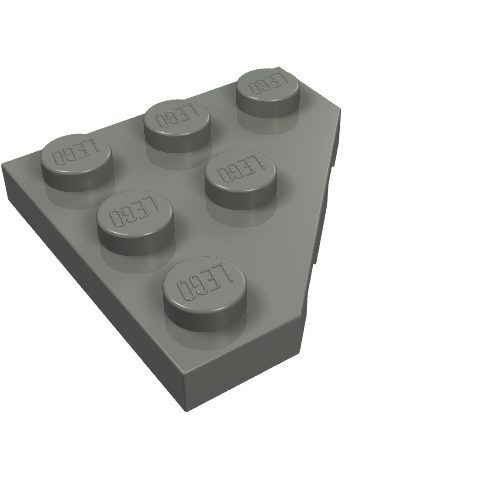 Part 2450 - Wedge, Plate 3 x 3 Cut Corner - De BrickPlaats