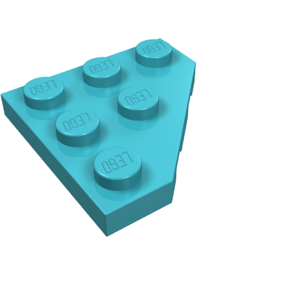 Part 2450 - Wedge, Plate 3 x 3 Cut Corner - De BrickPlaats