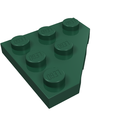 Part 2450 - Wedge, Plate 3 x 3 Cut Corner - De BrickPlaats