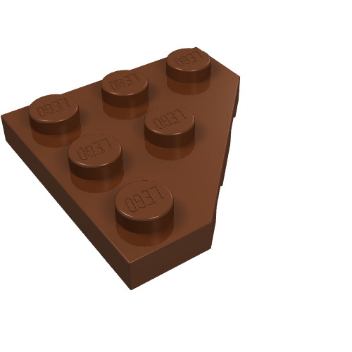 Part 2450 - Wedge, Plate 3 x 3 Cut Corner - De BrickPlaats