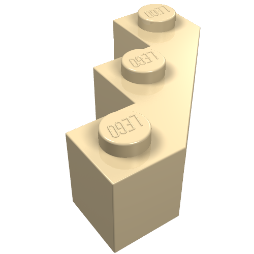 Part 2462 - Brick, Modified Facet 3 x 3 - De BrickPlaats