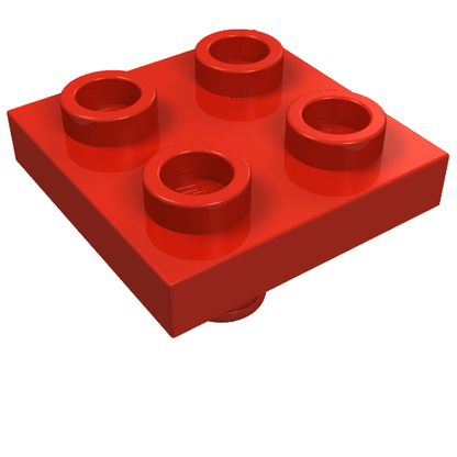 Part 2476 - Plate, Modified 2 x 2 with Pin on Bottom - De BrickPlaats