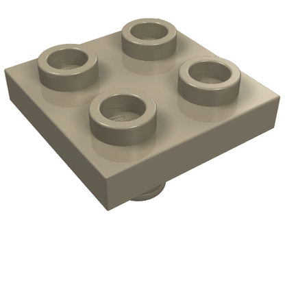Part 2476 - Plate, Modified 2 x 2 with Pin on Bottom - De BrickPlaats
