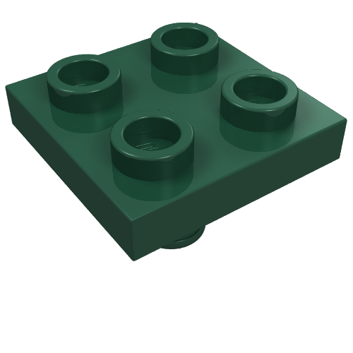 Part 2476 - Plate, Modified 2 x 2 with Pin on Bottom - De BrickPlaats