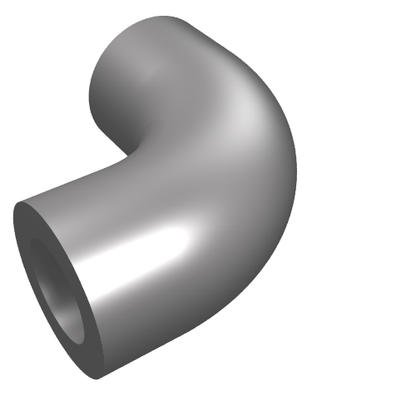 Part 25214 - Brick, Round 1 x 1 d. 90 degrees Elbow Macaroni - No Stud - Type 2 - Axle Hole - De BrickPlaats