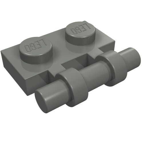 Part 2540 - Plate, Modified 1 x 2 with Bar Handle on Side - Free Ends - De BrickPlaats