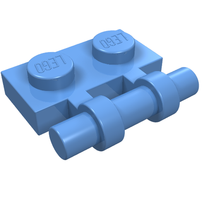 Part 2540 - Plate, Modified 1 x 2 with Bar Handle on Side - Free Ends - De BrickPlaats
