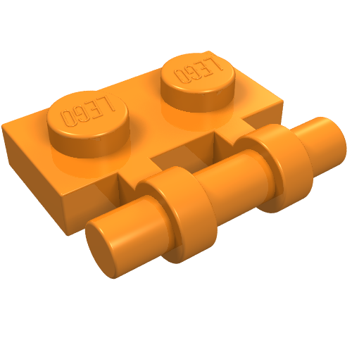 Part 2540 - Plate, Modified 1 x 2 with Bar Handle on Side - Free Ends - De BrickPlaats