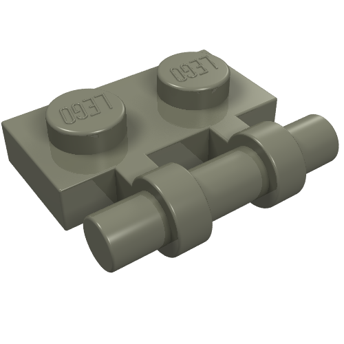 Part 2540 - Plate, Modified 1 x 2 with Bar Handle on Side - Free Ends - De BrickPlaats
