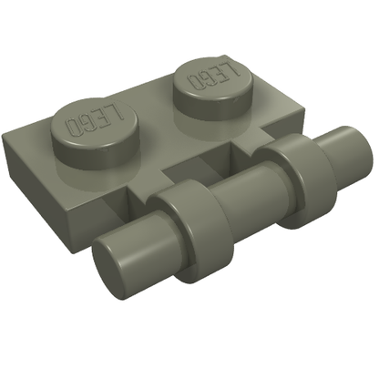Part 2540 - Plate, Modified 1 x 2 with Bar Handle on Side - Free Ends - De BrickPlaats