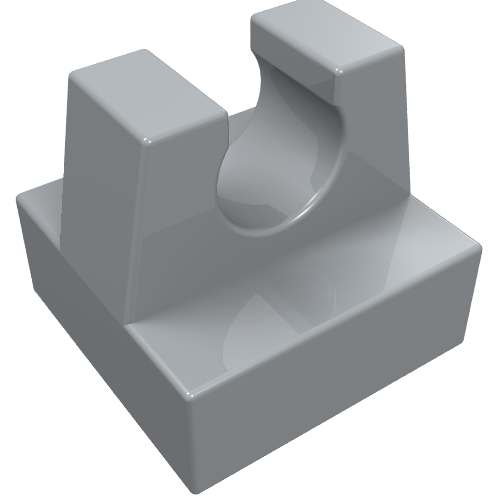 Part 2555 - Tile, Modified 1 x 1 with Clip - De BrickPlaats