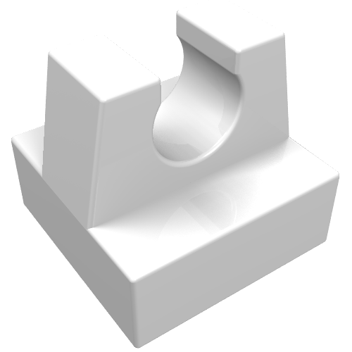 Part 2555 - Tile, Modified 1 x 1 with Clip - De BrickPlaats