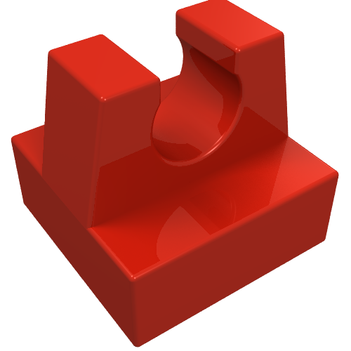 Part 2555 - Tile, Modified 1 x 1 with Clip - De BrickPlaats