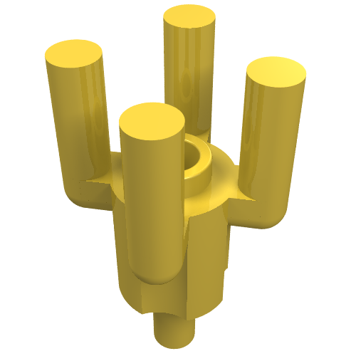 Part 2566 - Bar 1.2L with Top Stud and 4 Bar Arms Up (Palm Tree Top) - De BrickPlaats