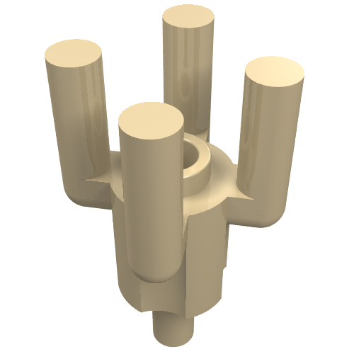 Part 2566 - Bar 1.2L with Top Stud and 4 Bar Arms Up (Palm Tree Top) - De BrickPlaats