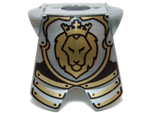 Part 2587pb32 - Minifigure Armor Breastplate with Leg Protection, Lion Head Pattern - De BrickPlaats