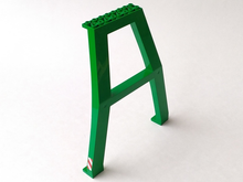 Part 2635bpb01 - Support Crane Stand Double - No Studs on Cross-Brace with Red and White Danger Stripes on Both Sides Pattern (Stickers) – Set 7939 - De BrickPlaats