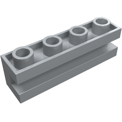 Part 2653 - Brick, Modified 1 x 4 with Channel - De BrickPlaats