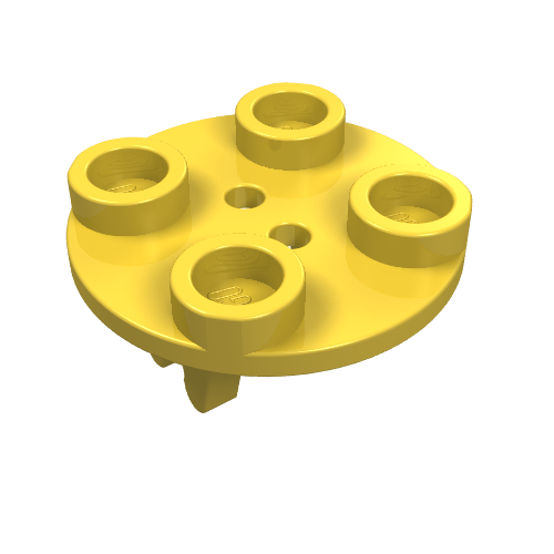 Part 2655 - Plate, Round 2 x 2 Thin with Wheel Holder - De BrickPlaats